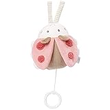 Dank der zwei Bändchen kann das Spieluhr-Mobile ganz einfach am Babybett, am Kinderwagen oder an der Babyschale befestigt werden und ist ein niedlicher Hingucker, egal ob Zuhause oder unterwegs