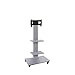 Vizion TV/Monitor Stand and Mount AV Cart Size: 55" H x 36" W x 24" D, Finish: Silver