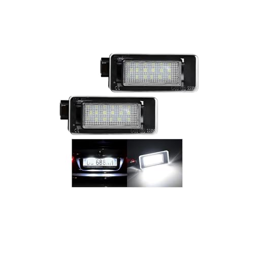 FALVFUN 1 Pair Car LED License Plate Light High Bright Vehicle Rear Tag Lamp Assembly Automotive License Plate Lighting Kit Replacement Compatible with Serena Altima Sentra