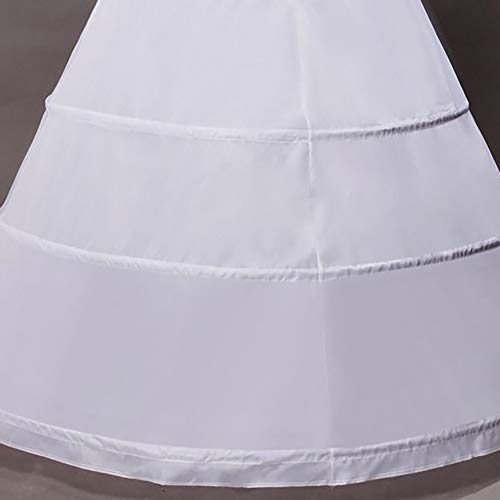 Zlqq ZLP001_WHITE Women'S 4-Hoop A-Line Floor Length Wedding Ball Gown Petticoat Underskirt Crinoline thumb #3