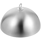 SHINEOFI Edelstahl Speisedeckel 30cm Rund mit Griff Ölbeständige Abdeckung für Westliche Speisen und Grill für Küche und Restaurant