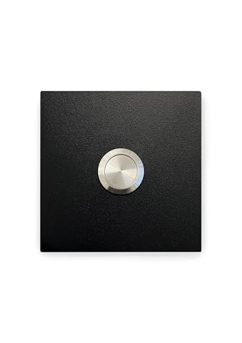 Sonnette de porte extérieur étanche bouton plat résistant aux UV RAL 9005