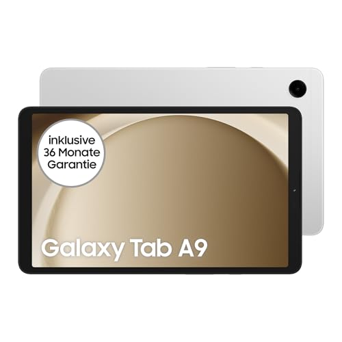 Preisvergleich Produktbild Samsung Galaxy Tab A9 Wi-Fi Android-Tablet, 64 GB Speicherplatz, Großes Display, Satter Sound, Simlockfrei ohne Vertrag, Silver, Inkl. 3 Jahre Herstellergarantie [Exklusiv bei Amazon]