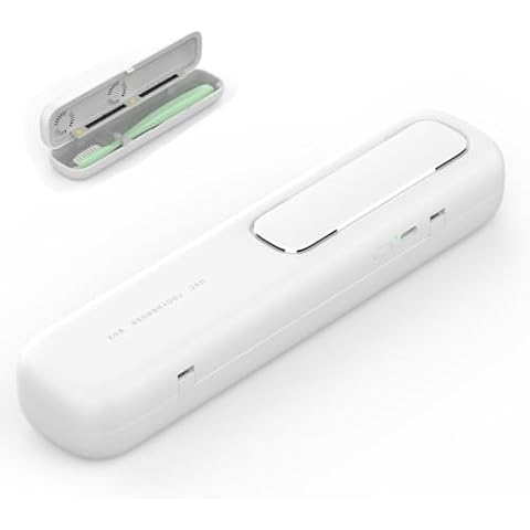 Portable Toothbrush Sanitizer with Smart Heating Drying Function Toothbrush Cleaning Holder - Single User, Ideal for Home and Travel Cover