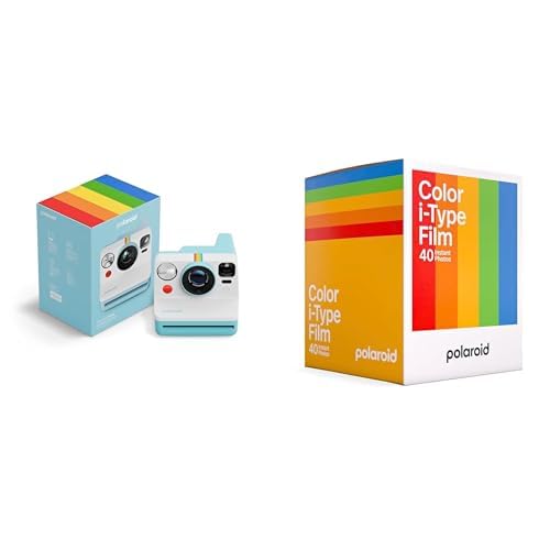 Polaroid - Now Gen3 - Appareil Photo instantané + Film Couleur (40 Photos) - Bleu Arctique