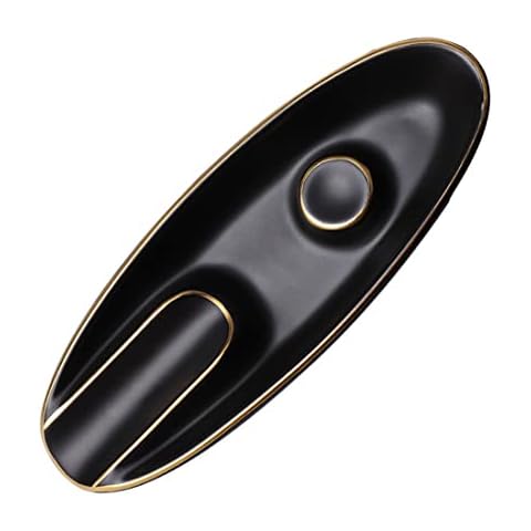 ZMREN Cigar Ashtray, Classic Ceramic Ashtray, Outdoor Ashtray or Cigarette Ashtray Indoor Cover