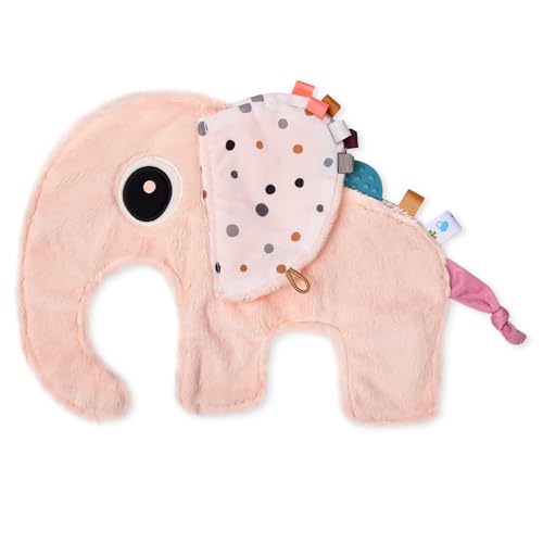Image of Baby Toys Baby Lovey Blanket Soft Elephant Blankets for Newborn Essentials 0-6 Months, Sensory Animal Security Blanket for Girls,Helps Speed up Pre-Sleep Calming Routine (Pink)