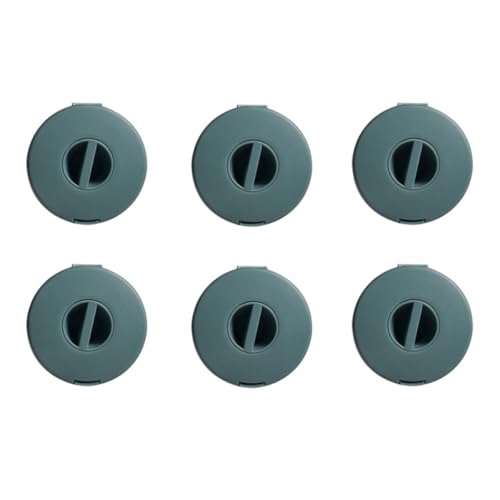 Genérico Caja Organizadora de Cables Giratoria de 6 Piezas en Plástico Pp para Proteger y Organizar Cables, Adecuado para Transportar y Mantener el Escritorio Ordenado