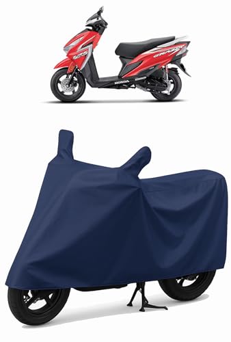 Image of Shield Heavy Duty Bike Cover for Honda Grazia 125 | All-Season, Tear-Proof Fabric | with Side Mirror Pocket & Buckle Belt