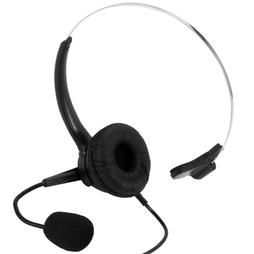 Auriculares RJ9 Call Center monoaurales 5X con micrófono ajustable 6