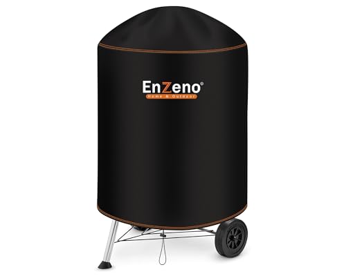 Enzeno - Housse de Protection pour Barbecue sphérique - Résistante aux intempéries - Oxford 420D - Ronde - Étanche à la poussière - Indéchirable - 71 x...