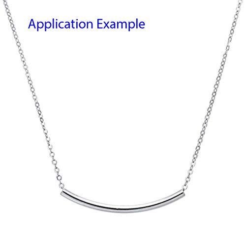 30Pcs Adabele Authentic 925 Sterling Silver Sleek Curved Noodle Tube Connector Beads 30Mm X 2Mm Tube (1.5Mm Hole) For Jewelry Making Ss240 #TOP6