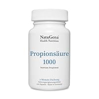 NatuGena Propionsäure 1000, Natriumpropionat, kurzkettige Fettsäure, 1000 mg Natrium-Propionat pro Tagesdosis, 120 Kapseln (2 Monats Packung)