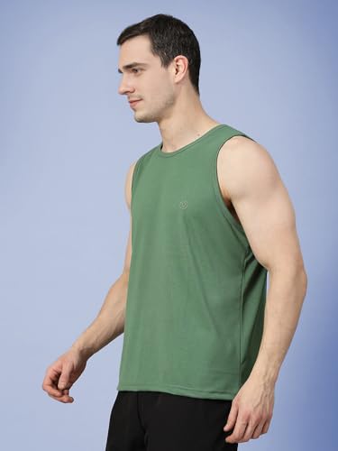 Image of CHKOKKO Tank Tops Sleeveless T-Shirt for Men Gym Wear Vest Solid Stylish Round Neck Running Sando for Sports Workout Fitness & Casual or Beach Wear