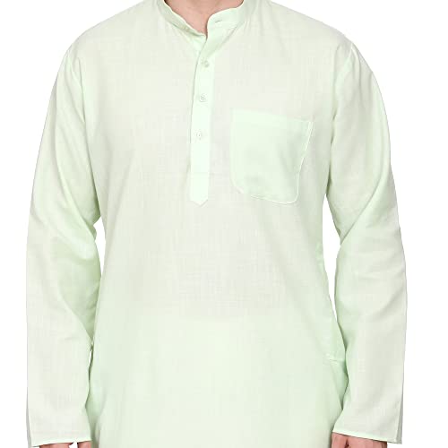 Image of ITOS365 Men Cotton Blend Kurta Pyjama Set Party Fashion Regular Ethinic Wear Indian Dress Gift for Men