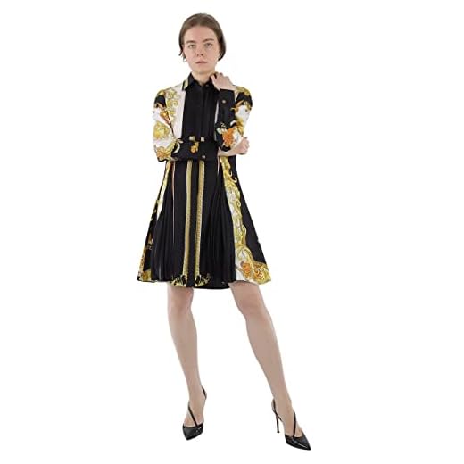 Versace Ladies Baroque Print Silk Shirt Dress, Brand Size 38