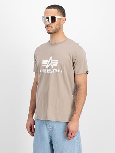 Alpha Industries Herren Basic T-Shirt, Vintage Sand, XXL – Ansicht 5