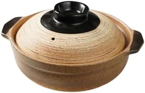 Zxyler 土鍋 3合炊き ばんこ焼 日本製 陶器 ご飯鍋 直火 IH ガス火対応 こびりつきにくい 耐熱 耐久性 小ぶり お手入れ簡単
