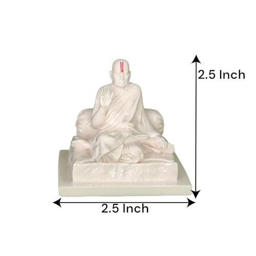 Image of KariGhar Swami Samarth Idol Multicolor Resin Figurine Perfect for Car Dashboard, Office and House Warming 2.5 inch