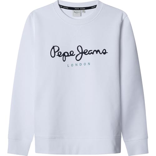 Pepe Jeans Art Crew Sudadera, Blanco (Blanco), 8 años para Niños