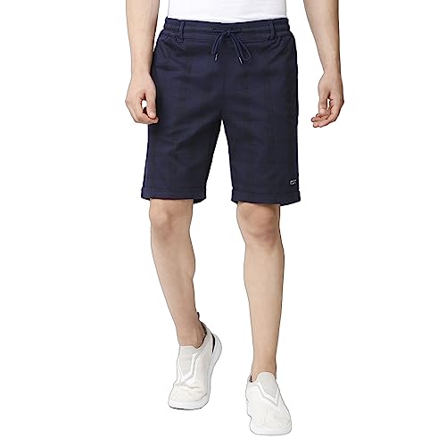 Image of Thomas Scott Men's | Checks | Chino Shorts | Regular Fit | Linen Blend | Above Knee | Casual Short
