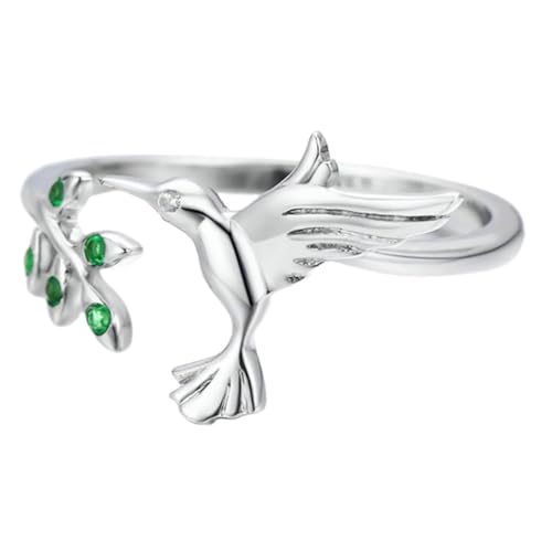 Bijou de doigt femme colibri : cadeau idéal anneau ouvert réglable