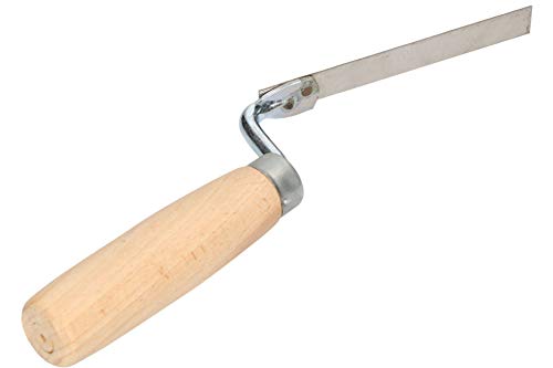 KOTARBAU® Edelstahl Fugenkelle 14 mm zum Verfugen mit Holzgriff Spachtel Fugeneisen Fugenformer unabdingbar für Fugenarbeiten