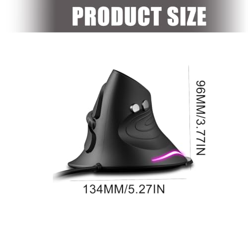 Ratón vertical ergonómico con cable USB para juegos 3