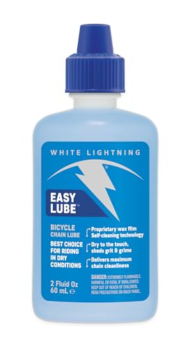 White Lightning Easy Lube Bike Lubricant Squeeze Bottle, 2-Ounce