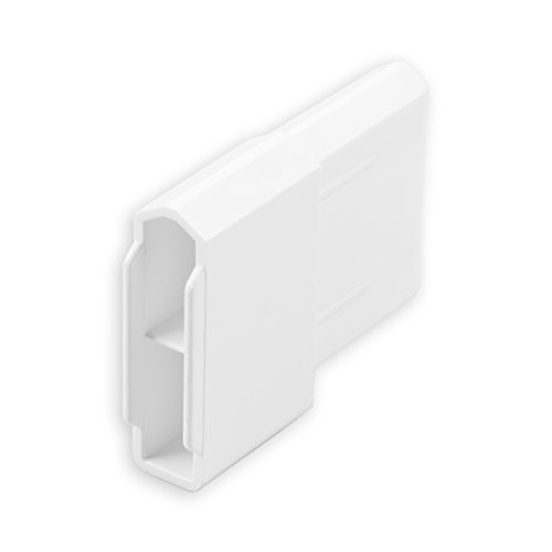 DIWARO® 1 Paar Endstabgleiter | Größe 28mm x 12mm | Farbe braun,grau oder weiß | Material Kunststoff | für Endleiste, Endschiene, Winkelendschiene | Rolladenpanzer, Jalousie, Rollo (weiß)