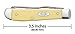 CASE XX WR Pocket Knife Yellow Synthetic Mini Trapper Carbon Steel Item #029 - (3207 CS) - Length Closed: 3 1/2 Inches