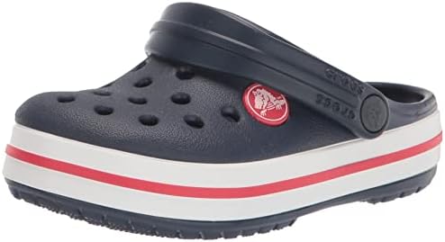 Crocs Kids' Crocband Clog , Navy/Red, 1 Little Kid
