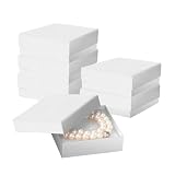 Prestige & Fancy Jewelry Gift Boxes 6 Pack 3.5x3.5x1 inch Cardboard Jewelry Box, Cotton Filled Small Gifts Boxes With Lids | For Earring, Bracelet, Necklace, Gift Card Boxes For Presents