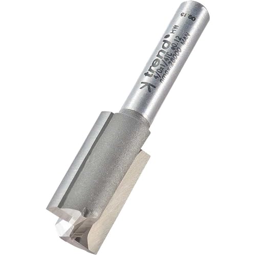 Trend Professional Straight Two Flute Router Cutter, 1/4 Inch Shank, 13mm Cut Diameter and 26mm Cut Length, Tungsten Carbide Tipped, 4/0X1/4TC