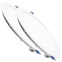 LED ATOMANT Packung mit 2 LED Einbaustrahler Downlight Rund Flach 225mm 20W, CCT (Farbwahlschalter Warmweiß, Neutralweiß oder Kaltweiß), Durchmesser 205mm, 1800 Lumen, Inklusive Treiber
