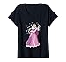 Femme Disney Princess Belle Winter Wonderland Holiday T-Shirt avec Col en V