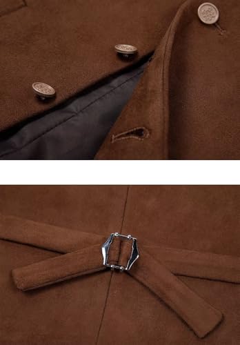 Bakerbear Retro Men's Cowboy Vest Western Suede Leather Dress Suit Vests Waistcoat for Wedding4