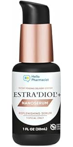 Bioidentical Estra'diol'+ Nanoemulsified Estrogen Serum For Menopause Relief - Patented Quicksilv...