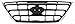 Evan-Fischer EVA17772024932 Grille for Hyundai Elantra 04-06 ABS Plastic Chrome Shell/Painted-Black Insert w/o Fog Lights Replaces Partslink# HY1200140