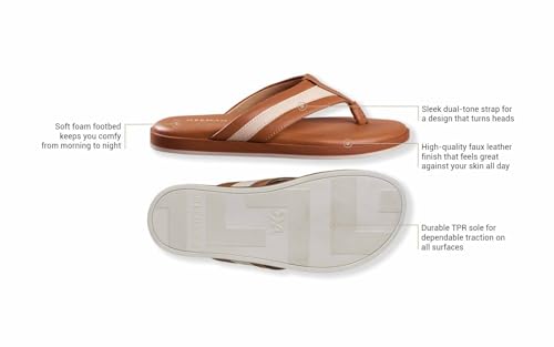 Image of Neeman's Indo-Western Casual Flip Flops for Men | Lightweight, Durable and Flexible | PU Thong Strap & TPR Out sole