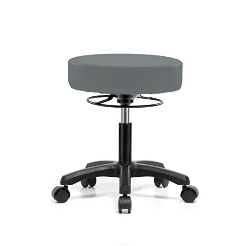 Image of Perch Life Height Adjustable Stool | Desk Height 18-23 inch | Cinder Fabric