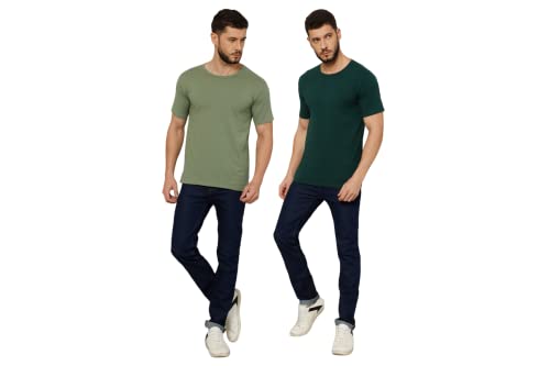 Image of T-Shirt for Men - 100% Cotton Casual T-Shirt | Half Sleeve, Round Neck 4 Way Stretch Fabric | Slim Fit T-Shirt