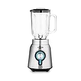 1250w de potencía Ufesa BS4850 - Batidora de vaso, 1250W, 1,5L de capacidad, Regulador de potencia con 2 velocidades + Pulse,Jarra de cristal,6 cuchillas de acero inoxidable Apta para picar hielo,Cuchillas desmontables