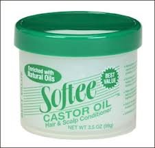 Softee Castor Oil Hair and Scalp Conditioner 3.5 Oz Tub 2 Pack