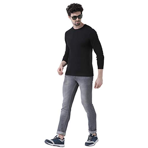 Image of Men's Full Sleeve Casual Round Neck Multi Colored T-Shirts
