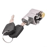 Jonikuper 2 Stück elektrische Batterie- und Sattelrohrschlösser mit Schlüsseln, verzinktes Gehäuse und Aluminiumschlosskern, Anti-Diebstahl-Sicherheits-Zubehör, kompatibel mit E-For Fahrradkomponenten