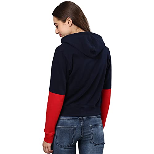 Image of Campus Sutra Cotton Women Hooded Sweatshirt