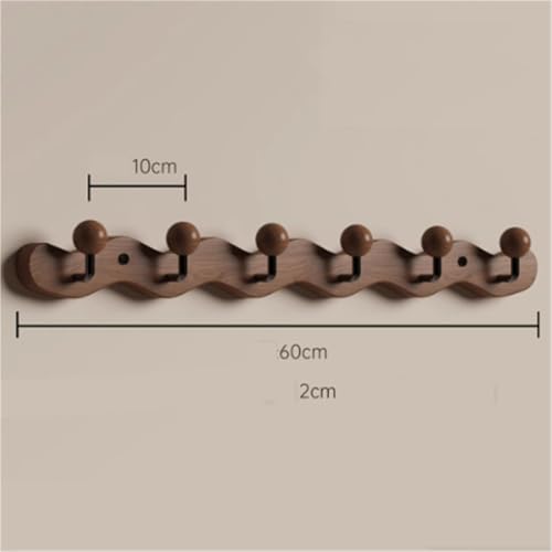Perchero de pared esférico en madera noble de estilo vintage 3