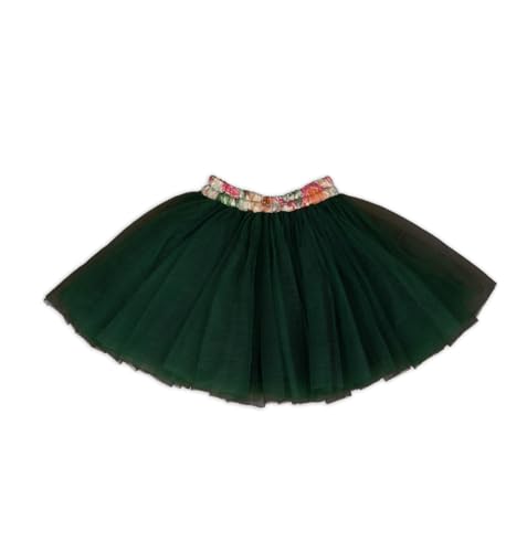 Image of ANNECA baby girl's designer rayon cotton modern crop top and naylon soft net knee lenth skirt clothing set