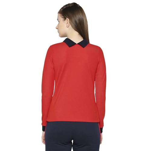 Image of Being Human Blue Slim Fit Polo Collar Short Sleeves Cotton Women's T-Shirt Clothing